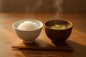 ご飯と味噌汁